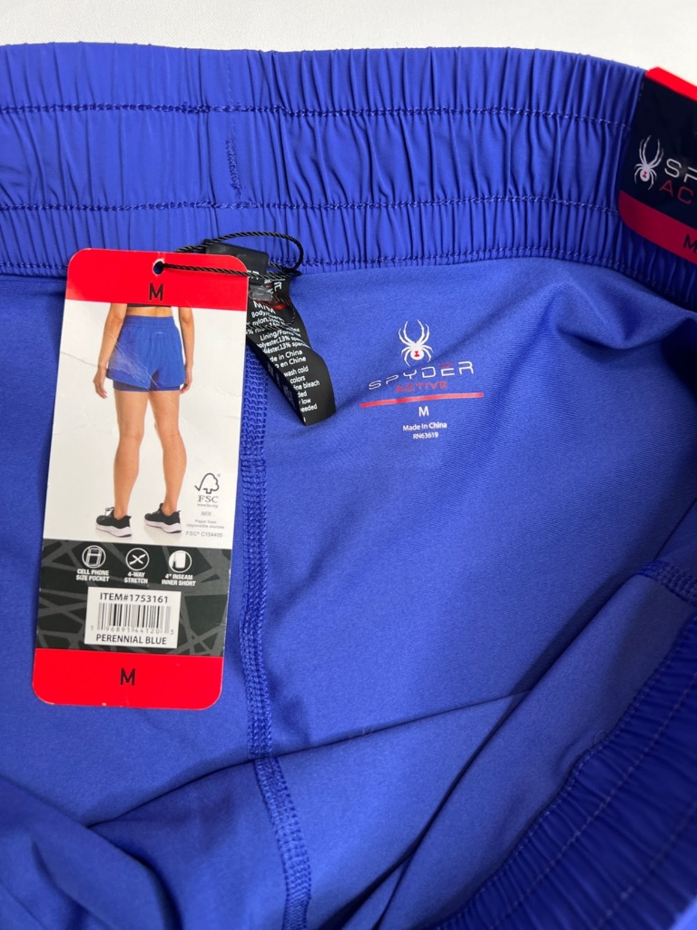 NWT Womens Spyder 4-Way Stretch Active Short Perennial Blue MEDIUM